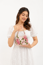 Handmade Crochet Floral Hobo Bag