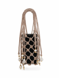 Copper Rhinestone Handwoven Mobile Bag