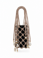 Copper Rhinestone Handwoven Mobile Bag