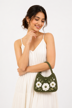 Crochet Flower Shoulder Bag